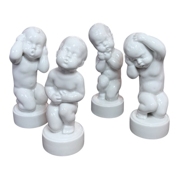 Bing & Grondahl Svend Lindhardt Baby Figurines The Four Aches - Picture 1 of 16